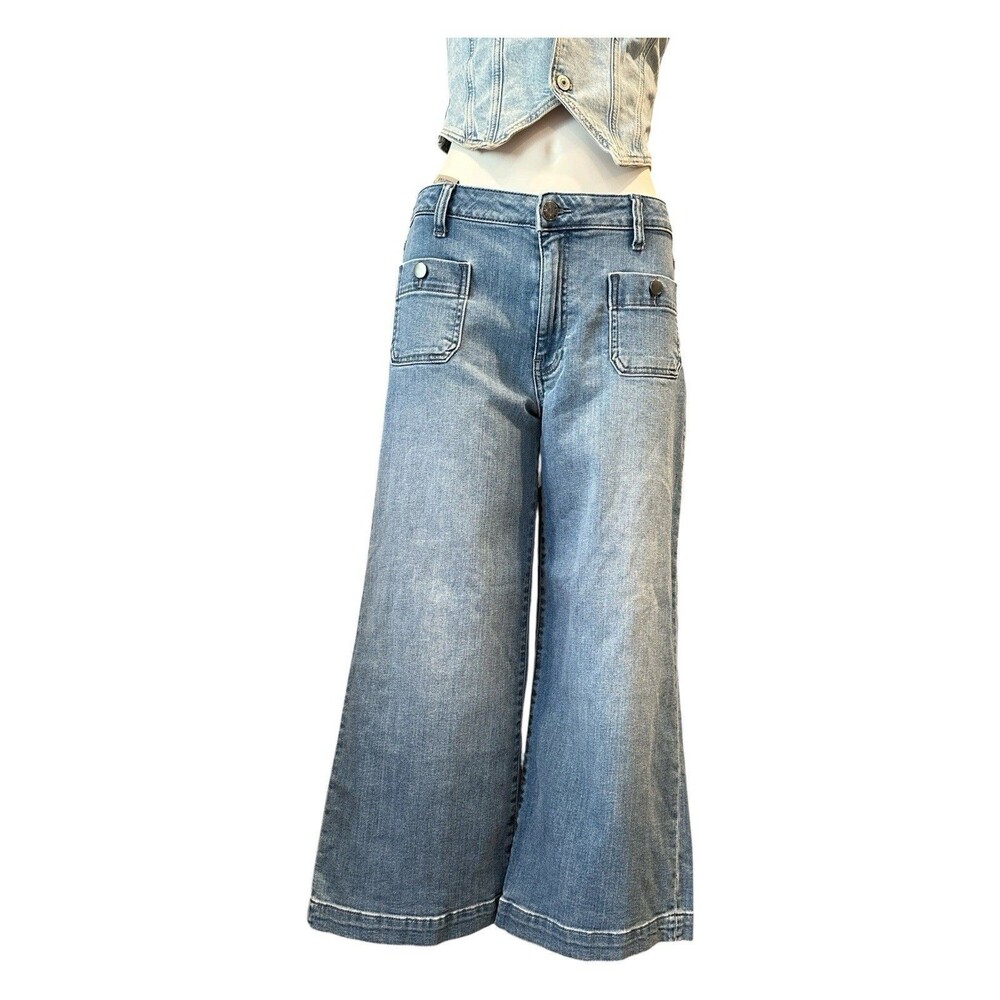 Kut From The Kloth Pants Women’s EUC Meg Wide Leg High Rise stretchy 6P